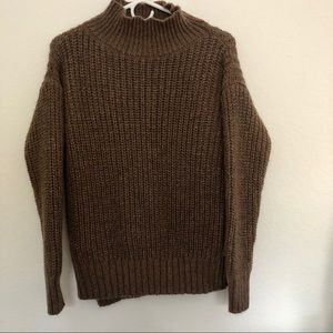 Brown Turtleneck Sweater